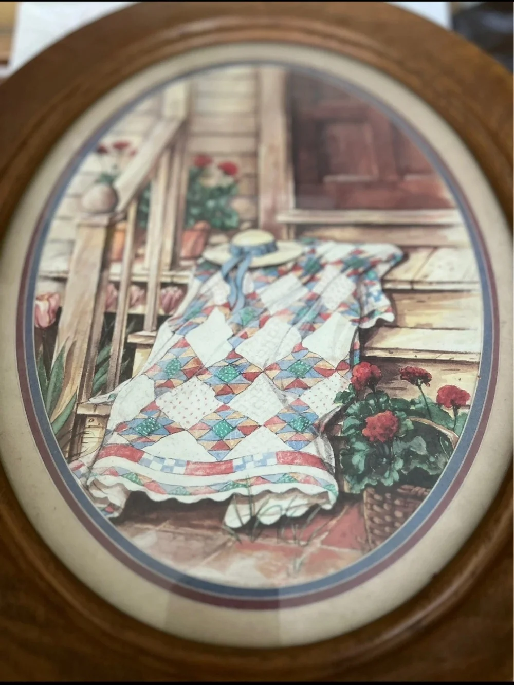 N/A oval framed